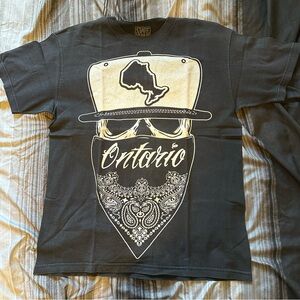 State Of Mind Ontario Skull Graphic Tee US Men’s Size Large